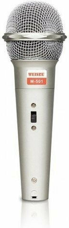 Weisre Μικρόφωνο Karaoke Ενσύρματo DM-501 DM-501 Ασημί