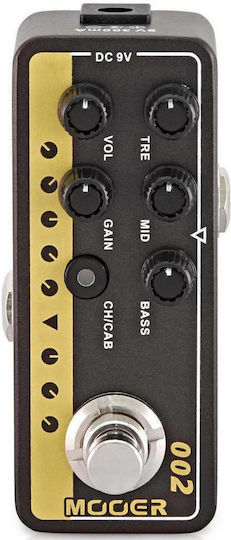 Mooer Micro 002 UK Gold 900 Πετάλι Preamp Ηλεκτρικής Κιθάρας και Ηλεκτρικού Μπάσου