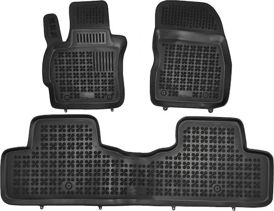 Rezaw Plast Set of Front and Rear Mats 3pcs Tray Type for Mazda 5 2004+ Black