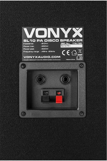 Vonyx SL10 178.730 Passive Speaker PA 250W with Woofer 10" 29x34x53cm.