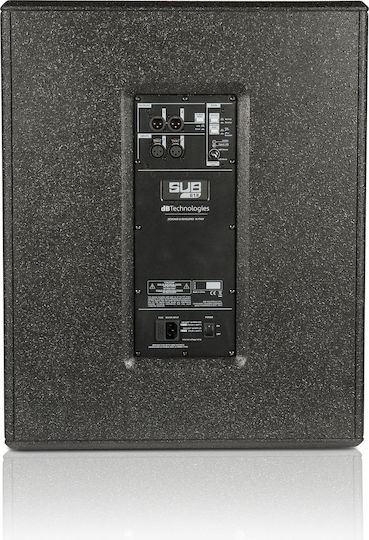 Db Technologies Sub 618 Самоусилващ Субуфер PA 600W 18" 50x59x62.5εκ. σε Черен Χρώμα