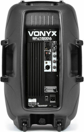 Vonyx SPJ-1500A 178.030 Самоусилващ Говорител PA 400W με Woofer 15" 35x40x70εκ. σε Черен Χρώμα