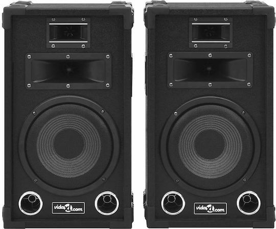 vidaXL 70101 Ζεύγος Παθητικών Ηχείων PA 800W με Woofer 8" 24.5x28.5x47εκ.