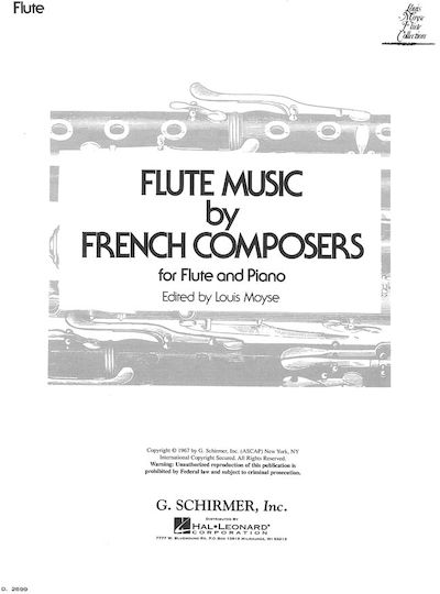 G. Schirmer Flute Music by French Composers for Flute & Piano (Moyse) pentru Pian