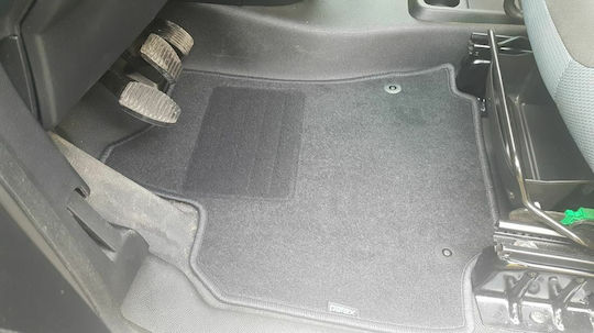 Petex Set of Front and Rear Mats 4pcs for Peugeot Partner Citroen Berlingo 2008+ Black