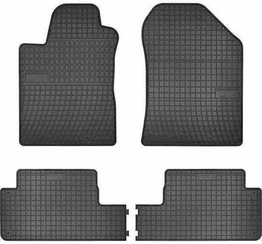Frogum Set of Front and Rear Mats 4pcs for Toyota Corolla Verso 2004-2009 Black