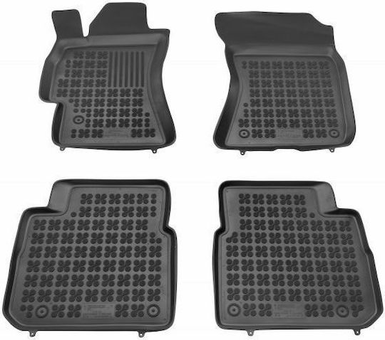 Rezaw Plast Satz Vorder- und Hintermatten Wannenartig 4Stück aus Gummi für Subaru Outback 2004-2009 Schwarz