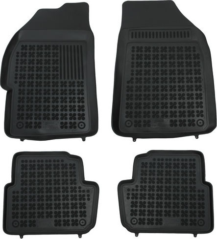 Rezaw Plast Satz Vorder- und Hintermatten Wannenartig 4Stück aus Gummi für Chevrolet Funke 2010-2013 Schwarz