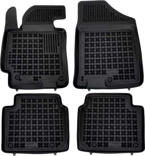Rezaw Plast Set of Front and Rear Mats 4pcs Tray Type for Hyundai Elantra 2010+ Black