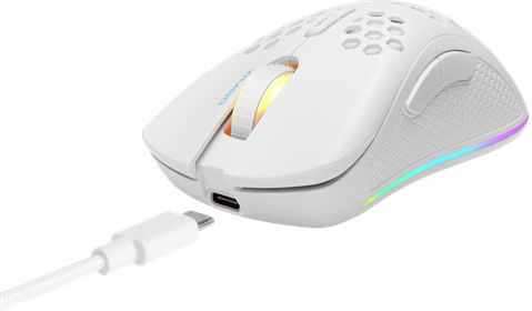 Deltaco GAM-120 Wireless RGB Gaming Mouse 4800 DPI White