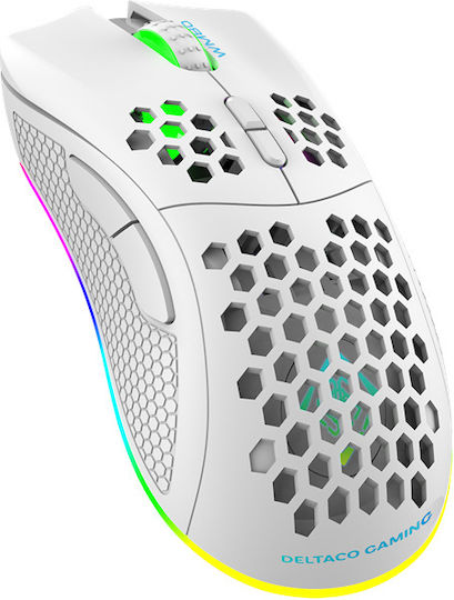 Deltaco GAM-120 Wireless RGB Gaming Mouse 4800 DPI White