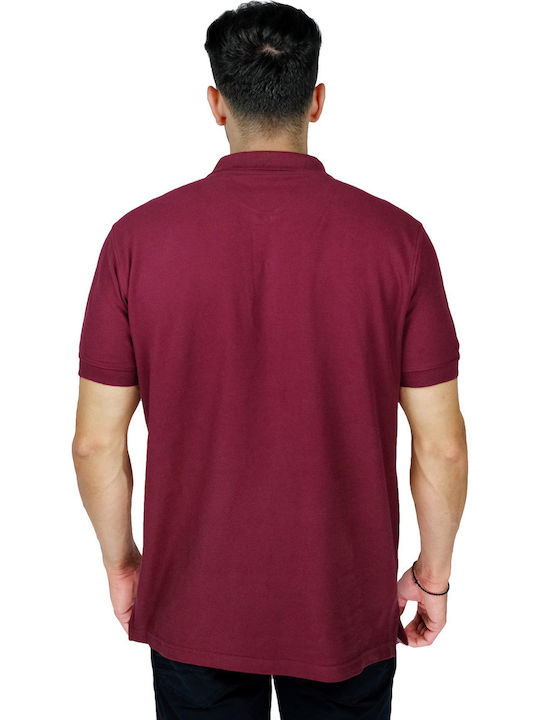 JHK Ανδρικό Διαφημιστικό T-shirt Κοντομάνικο σε Μπορντό Χρώμα