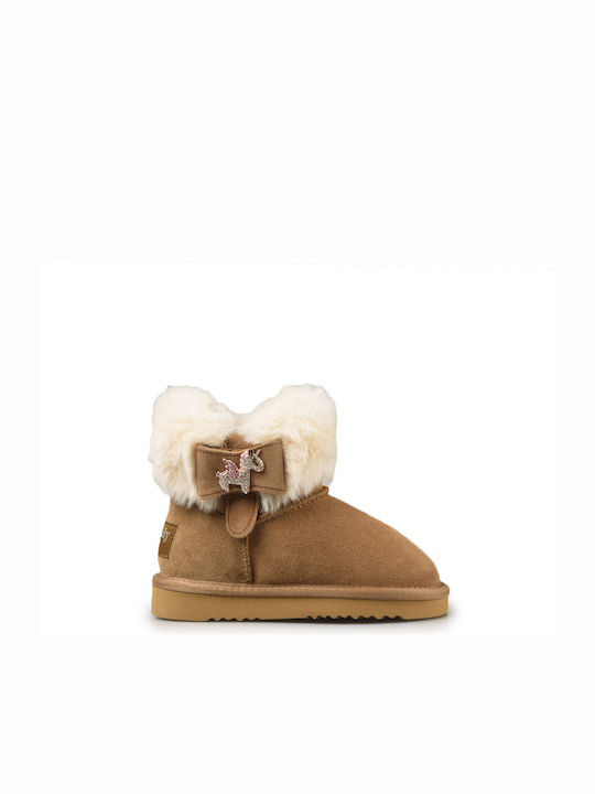 Sveva Suede Kids Boots Brown