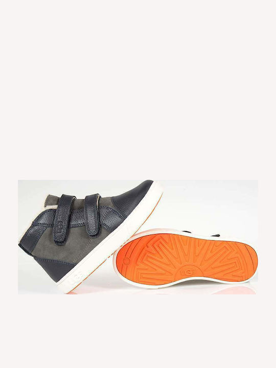 Rennon II Leather Kids Boots with Velcro Blue
