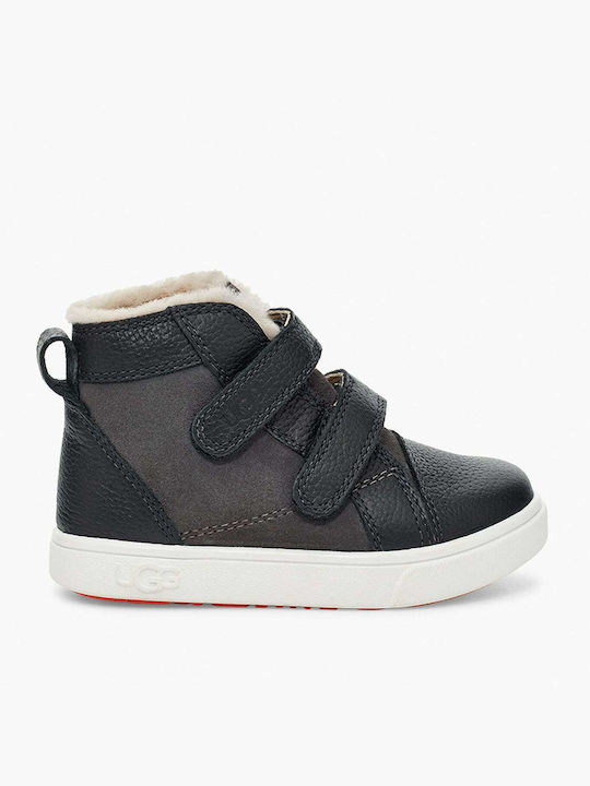 Rennon II Leather Kids Boots with Velcro Blue
