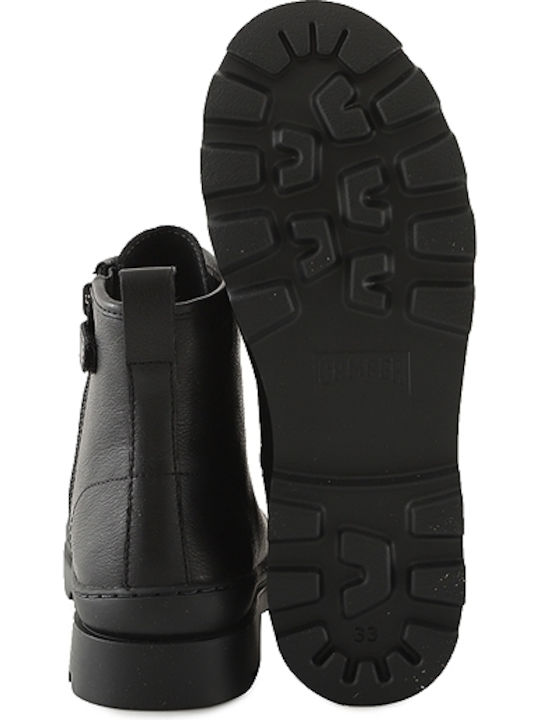 Brutus Anatomical Leather Kids Boots with Laces Black