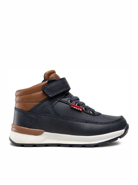 Ascot Mini Kids Boots with Velcro Navy Blue