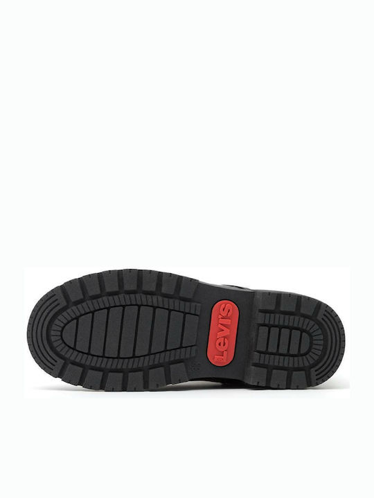 Clover Leather Kids Boots with Laces Black