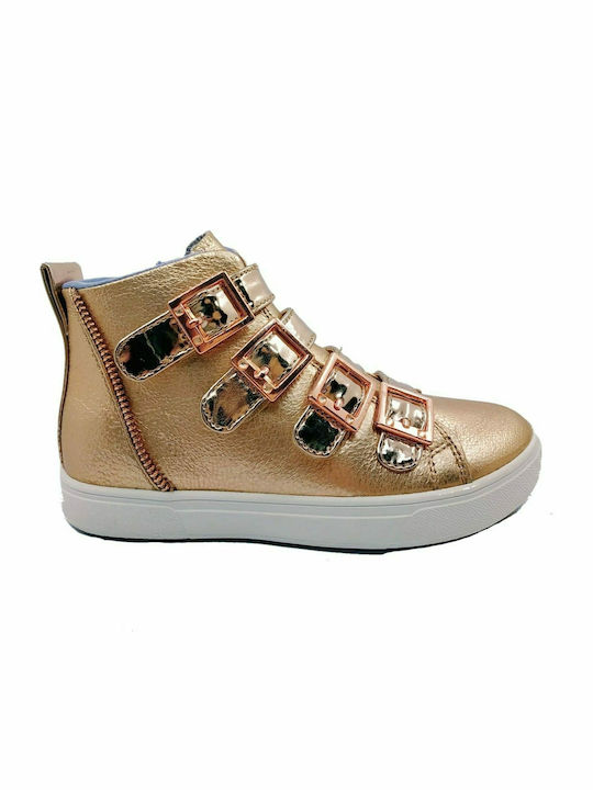 Shoutouts 2.0 Metallic Magic Kids Boots with Velcro Pink