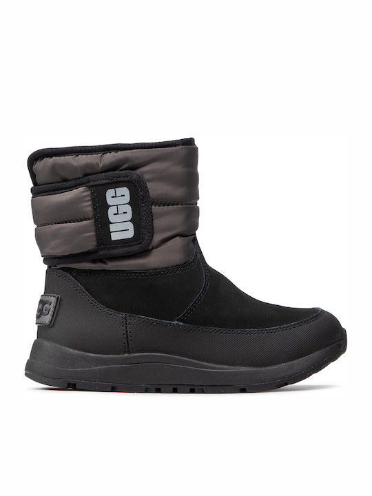 Toty Suede Παιδικά Μποτάκια με Σκρατς Μαύρα