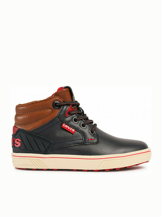 Portland Leather Kids Boots with Laces Blue