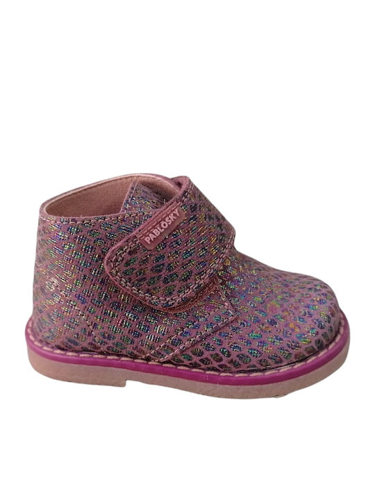Kinderstiefeletten mit Klettverschluss Rosa