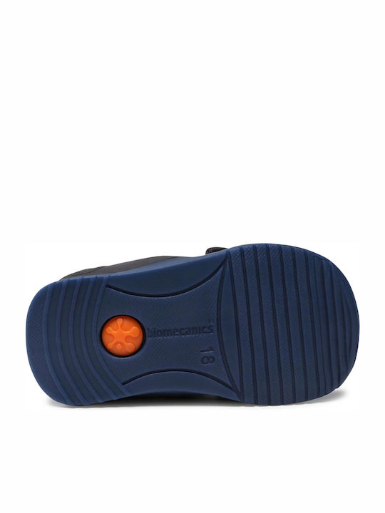 Anatomisch Lederne Kinderstiefeletten mit Klettverschluss Gray