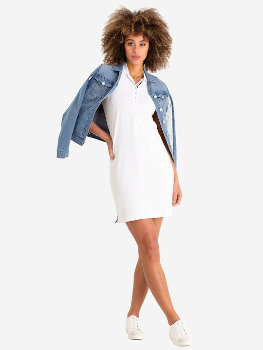 Rochii De Vară Pentru Femei Mini Sport Rochie Tricou Mâneca Scurtă Albă
