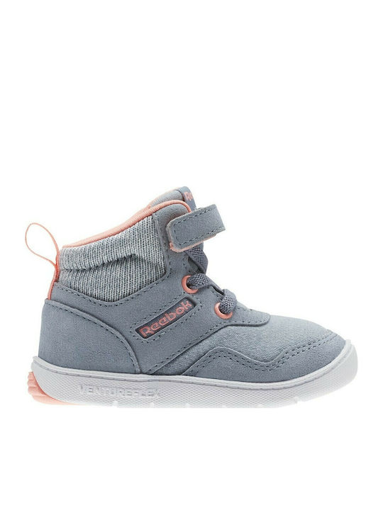 Ventureflex Sneaker Boot Leather Kids Boots with Laces Gray