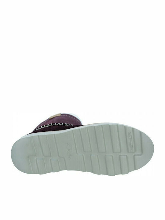 Crown Piper T Suede Παιδικά Μποτάκια με Φερμουάρ Μπορντό