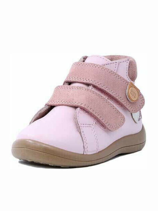 64105 Ghete Copii din Piele cu Velcro Roz