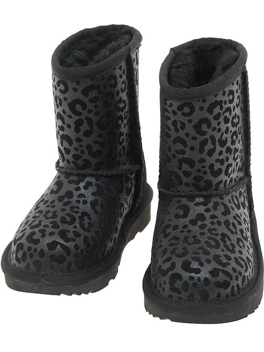 1112388 Suede Kids Boots Black