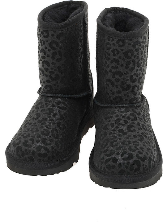 1112388 Suede Kids Boots Black