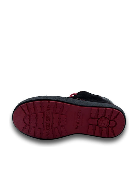 Suede Kinderstiefeletten mit Schnürsenkeln Schwarz