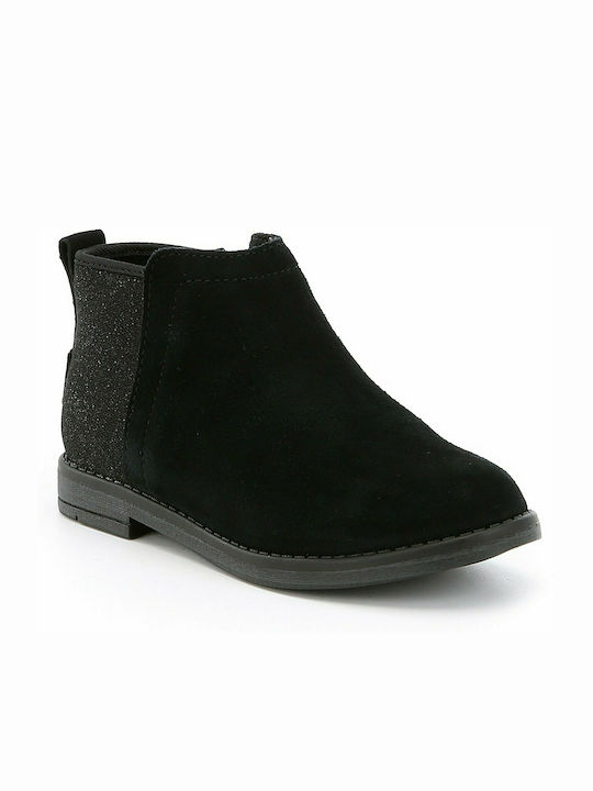 Suede Παιδικά Μποτάκια Μαύρα