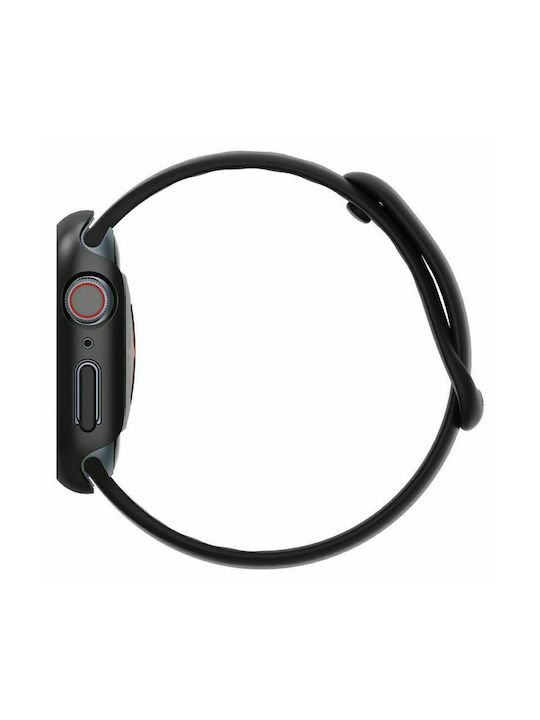 Spigen Thin Fit Plastic Case in Black color for Apple Watch 7, 8, 9 (45mm)