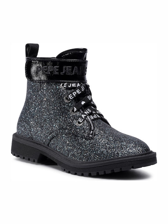 Hatton Kinderstiefel mit Schnürsenkeln Silber