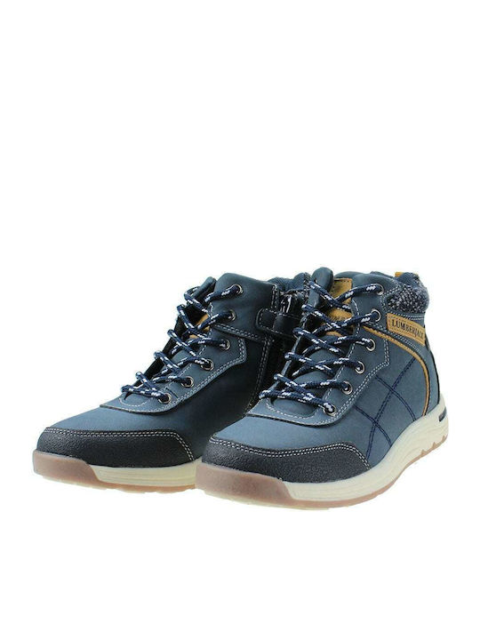 Colby Kids Boots with Zipper Blue