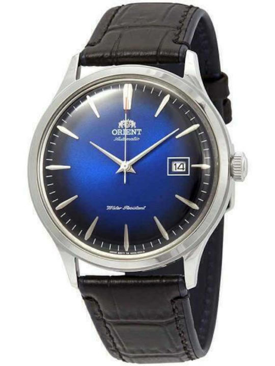 Orient Ανδρικό Ρολόι 42mm Αυτόματο με Μαύρο Δερμάτινο Λουράκι