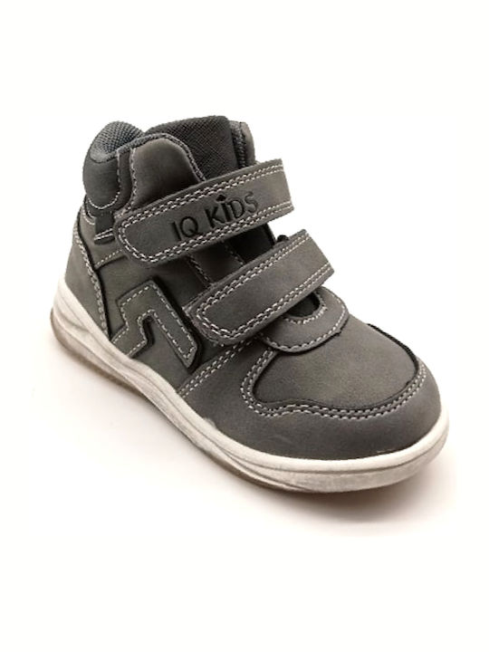 Rafal Lederne Kinderstiefeletten mit Klettverschluss Gray