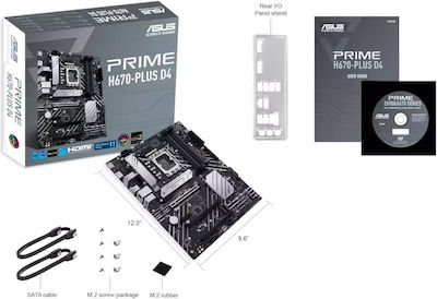 Asus Prime H670-Plus D4 Motherboard ATX με Intel 1700 Socket
