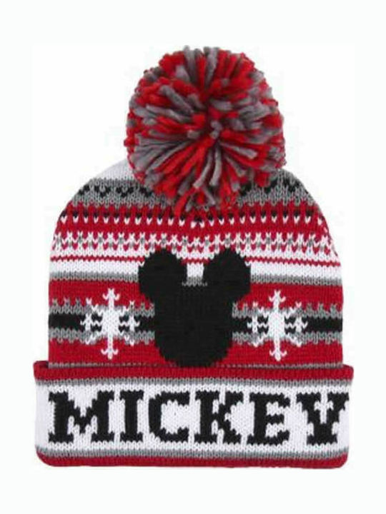 Mickey Παιδικό Σκουφάκι Πλεκτό Κόκκινο