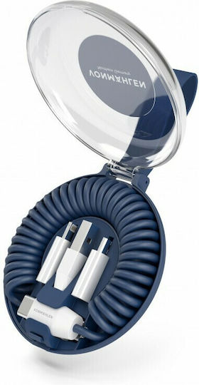 Vonmählen Allroundo C Spirale USB zu Blitzschlag Kabel Blau 0.75m (R015P0002)