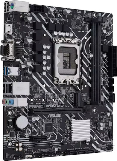 Asus Prime H610M-D D4 Motherboard Micro ATX με Intel 1700 Socket 90MB1A00-M0EAY0