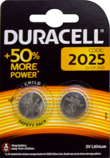 Duracell Long Lasting Power Baterii Litiu pentru ceasuri CR2025 3V 2buc