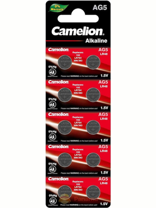 Camelion AG5 Αλκαλικές Μπαταρίες Ρολογιών LR48 1.5V 10τμχ