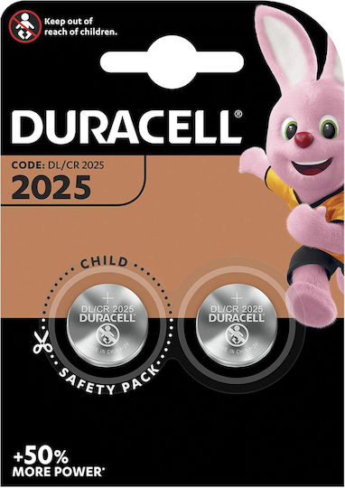 Duracell Long Lasting Power Baterii Litiu pentru ceasuri CR2025 3V 2buc