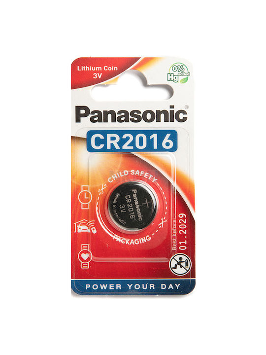 Panasonic Lithium Power Μπαταρία Ρολογιών CR2016 3V 1τμχ
