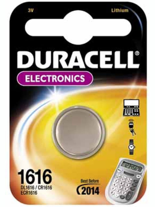 Duracell 1616 Μπαταρία Λιθίου Ρολογιών CR1616 3V 1τμχ