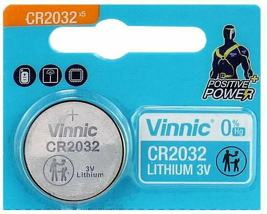 Vinnic Positive Power Batterie Lithium für Uhren CR2032 3V 1Stück